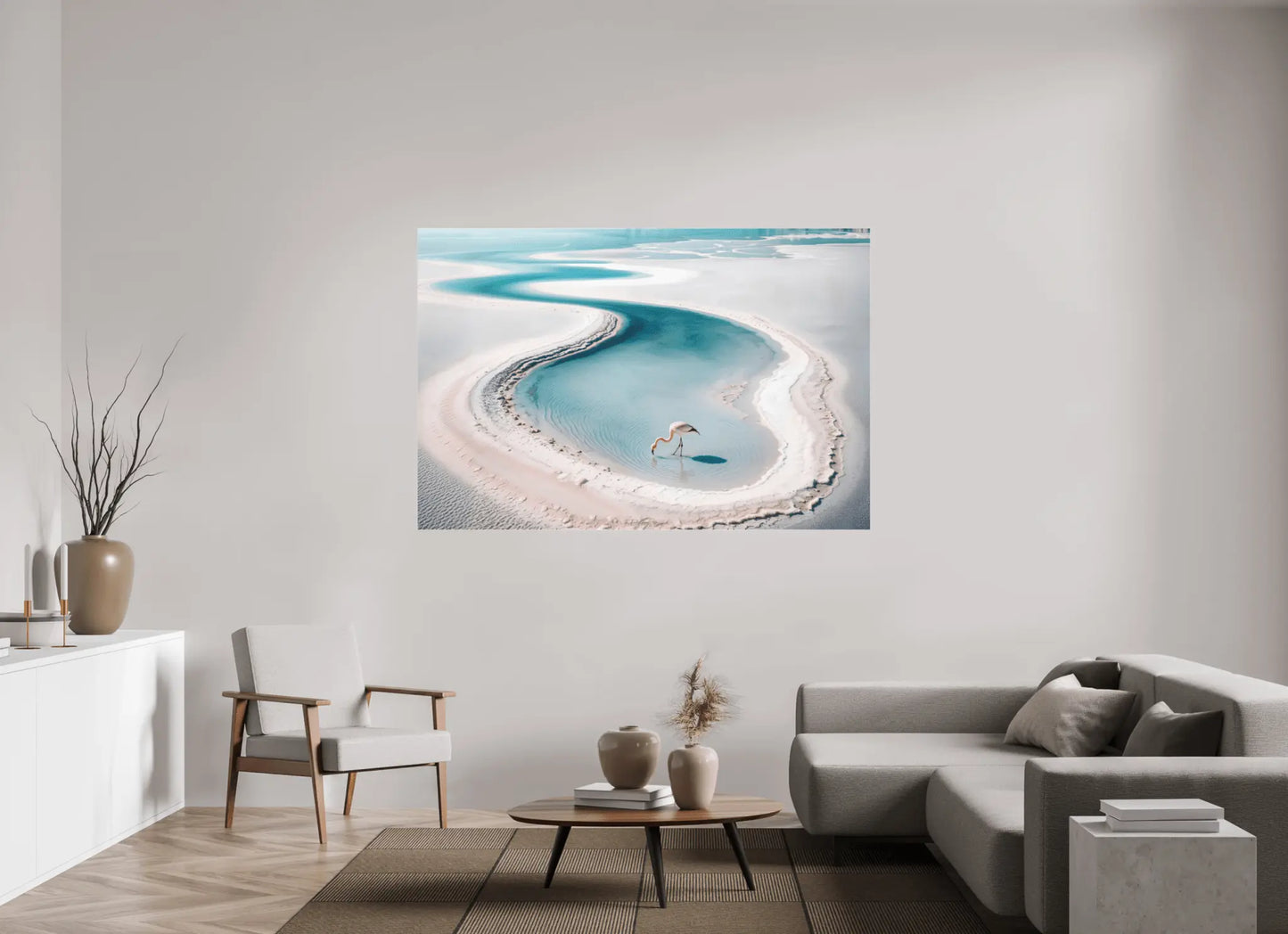 Flamingo in the Salt Desert - DJPART SHOP