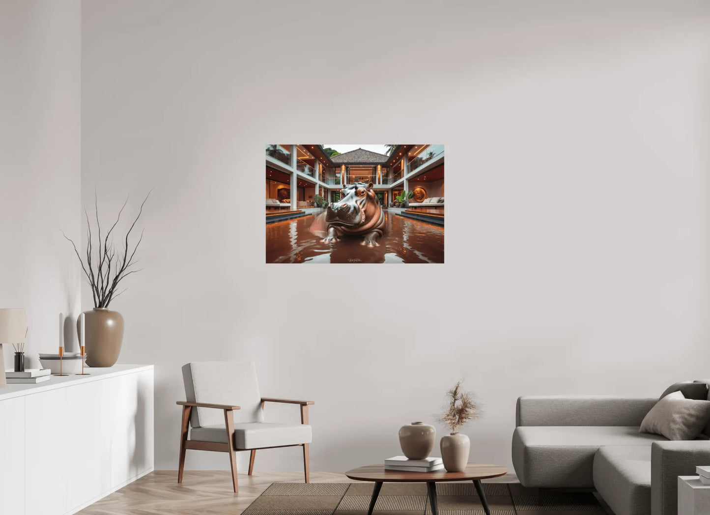Hippopotamus in Luxury Hotel - DJPART SHOP