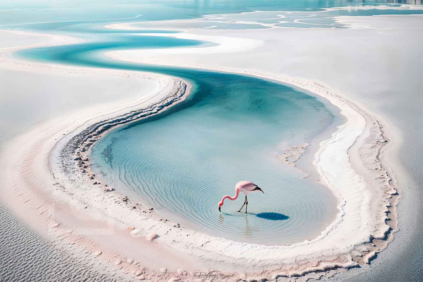 Flamingo in the Salt Desert DJPART SHOP