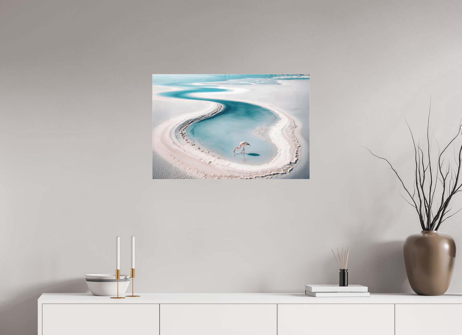 Flamingo in the Salt Desert DJPART SHOP