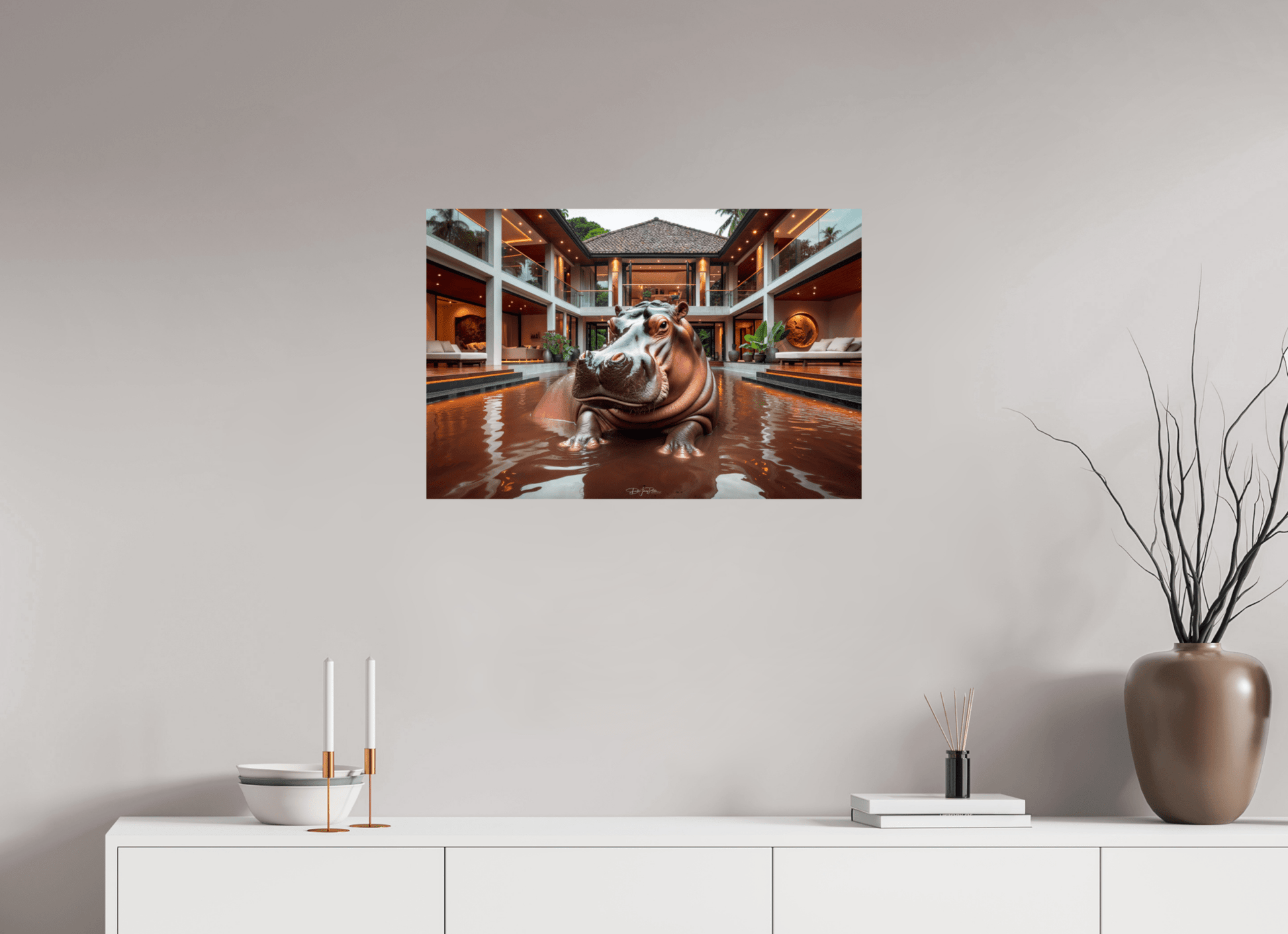 Hippopotamus in Luxury Hotel DJPART SHOP